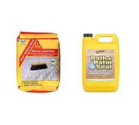 Sika Setting Sand - Narrow Joint Filler For Paving, Buff, 20 kg & Everbuild 405 Path & Patio Seal Path and Patio, Clear, 5 Litre