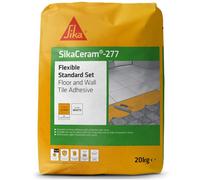 Sika Sikaceram-277 Flexible Standard Set Tile Adhesive - White 20Kg - C2 Te S1 Long Pot-Life Thin Bed Adhesive For Walls & Floors
