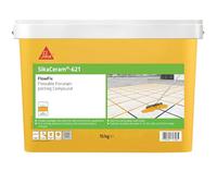 Sika SikaCeram 621 FlowFix Jointing Compound for Flowable Porcelain, Ceramic Paving and Grout Jointing Compound - Light Grey - 15 kg - 30 sq.m