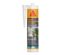 Sika SikaSeal Construction Silicone+ Anti-Mould Sealant, White, 295ml | For General Construction, PVCu Frames And Glazing