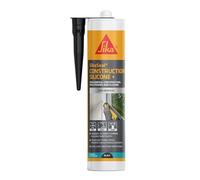 Sika SikaSeal Construction Silicone+ (Previously Everflex 335) - Low Modulus Sealant - Quick Curing - Anti-Mould - Black - 295ml