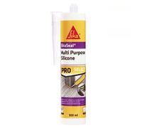 Sika SikaSeal Multi-Purpose Silicone Sealant, Translucent, 300ml | Waterproof - Excellent Flexibility - Suitable For Internal And External Use