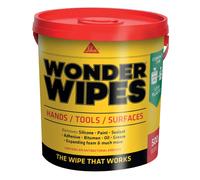 SIKA - Wonder Wipes Multi-Use Cleaning Wipes for the Building Trade - Specially Formulated to Clean Hands, Tools and Surfaces - 500 Wipes