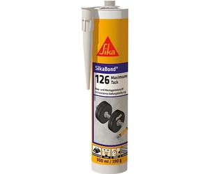 SikaBond 126 Maximum Tack Universal Elastic Construction & Installation Adhesive with Extreme Initial Adhesion 1 Component Elastic & Solvent-Free Good Early Strength 300 ml Cartridge (White)