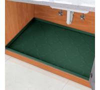 SIKADEER 22" x 19" Under Sink Mat Waterproof, Silicone Mat Kitchen Drawer Shelf and Cabinet Liner, Sink Protector for Bathroom Organizers and Storage, Boot Tray Pet Food Mats