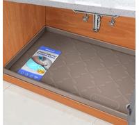 SIKADEER 22" x 19" Under Sink Mat Waterproof, Silicone Mat Kitchen Drawer Shelf and Cabinet Liner, Sink Protector for Kitchen Organizers and Storage, Boot Tray Pet Food Mat