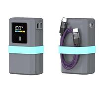 SIKAI Portable Power Banks Case for Cooltech 10mini - PB1055 Silicone Shell with Shockproof Protection & Storage Design for Power Stick (Grey)