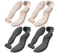 SIKAMARU 4 Pairs Of Anti-Wear Insoles, Soft Insoles For High Heels, Women'S Insoles, Heel Protectors, Foot Protection Insoles