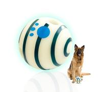 SIKARAAM Glowing Dog Ball, Squeaky Dog Toys Ball,Glow Giggle Ball in The Dark for Training Teeth Cleaning Herding Balls Indoor Outdoor Safe Dog Gifts for Most Dogs 5.5"