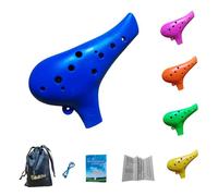 SIKATIHU 12 Hole Ocarina C Key Plastic Ocarina Music Instrument for beginner Gift for Adults kids (Blue)