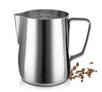 SIKEMAY Milk Frothing Pitcher Cup, 32oz/900ML Milk Frother Cup Stainless Steel Steaming Pitcher Milk Jug Coffee Latte Art Cappuccino Espresso Machine Accessories for Barista Steam Pitchers Tools