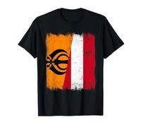 Sikh Austria Flag | Sikh Austrian Roots T-Shirt