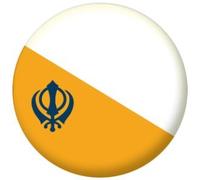 Sikh Empire Flag Badge, Magnet, Keyring, Mirror, Bottle Opener