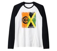 Sikh Jamaica Flag | Sikh Jamaican Roots Raglan Baseball Tee