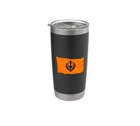 Sikh Khanda Flag Punjab Khalsa Symbol Tee Stainless Steel Insulated Tumbler