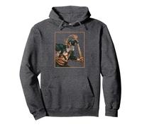 Sikh Martyr Baba Deep Singh Shahid Khanda Lion Pullover Hoodie, Adult Unisex, Dark Heather Grey, Medium