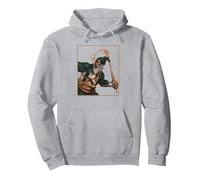 Sikh Martyr Baba Deep Singh Shahid Khanda Lion Pullover Hoodie, Adult Unisex, Heather Grey, Large