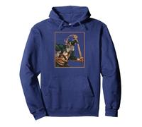 Sikh Martyr Baba Deep Singh Shahid Khanda Lion Pullover Hoodie, Adult Unisex, Navy Blue, X-Large