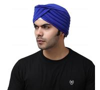 Sikh Tradition Readymade Turban, Dastar, Pagri, Beanie Head Cover for Men, Royal Blue, One Size