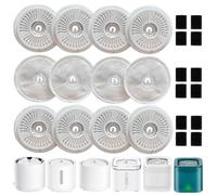 SIKHOMVA 12-Pack Filter Unit 3.0 Replacement Filters Compatible with PETKIT EVERSWEET 2S/3/3 Pro, Solo 2/SE and Pure Drink Cat Water Fountains, with 12 Pump Sponges