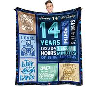 SIKLTY 14 Year Old Boy Gift Ideas, Birthday Gifts for 14 Year Old Boys, Boys Ages 14 Gift, 14th Birthday Decorations Throw Blanket 60 x 50 Inch