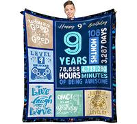SIKLTY 9 Year Old Boy Birthday Gift Ideas, Best Present, Decorations, Throw Blanket 60 x 50 Inch