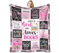 SIKLTY Gifts for Book Lovers Women, Bookish Gifts for Book Lover Women, Book Club Gifts for Readers Throw Blankets 60" x 50", Book Lover Gifts for Reading Lovers/Librarian/Bookworm/Book Nerd