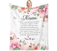 SIKLTY Nana Throw Blanket 60" x 50" from Grandkids for Birthday - From Granddaughter Grandson and Grandchildren