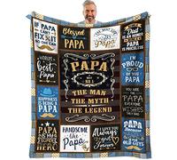 SIKLTY Papa Gifts from Grandchildren Throw Blanket 60" x 50", Birthday Gifts for Papa from Grandkids, Papa Gifts from Granddaughter, Best Gifts for Papa from Grandson, Best Papa Ever Gifts