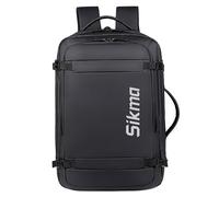 Sikma Laptop Backpack Light Weight Travel Bag with USB Charging Port, Waterproof School Rucksack, Work Bag and Under seat Carry-ons Hand Luggage for Men and Women. (Black(PU))