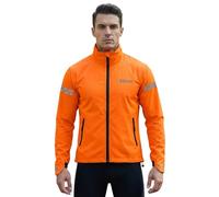 Sikma MENS CYCLING WATERPROOF JACKETS RUNNING TOPS HOODED JACKET WINDPROOF OUTDOOR CASUAL JACKET (ORANGE, x_l)