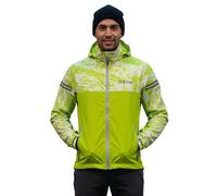 Sikma MENS CYCLING WATERPROOF JACKETS RUNNING TOPS HOODED JACKET WINDPROOF OUTDOOR CASUAL JACKET (Sublimation Fluorescent, L)