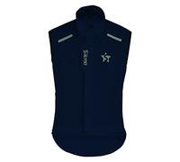 Sikma Men's women Cycling Gilet Shower Windproof Running Unisex HI-VIZ Vest Cycle Jackets (UK, Alpha, M, Regular, Regular, Navy Blue)