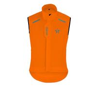 Sikma Men's women Cycling Gilet Shower Windproof Running Unisex HI-VIZ Vest Cycle Jackets (UK, Alpha, M, Regular, Regular, Orange)