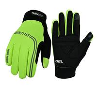 Sikma windproof cycling gloves Midseason and Winter Padded Palm Touchscreen Full Finger Breathable for biker rider (Yellow,Medium)