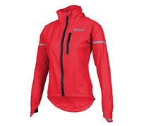 Sikma WOMEN CYCLING JACKET LADIES RAIN COAT WATERPROOF WATER RESISTANT JACKET RUNNING CASUAL TOP OUTDOOR (Red,X Large)