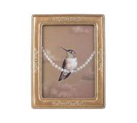 SIKOO 2.5x3.5 Vintage Picture Frames, Small Picture Frame, Wallet Size, Ornate Picture Frames, Mini Photo Frame, Table Top Display and Wall Mount, Antique Home Decor, Bronze