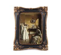 SIKOO 5x7 Vintage Antique Picture Frames - Tabletop and Wall Mount Ornate Victorian Decor, Black and Gold