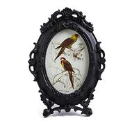 SIKOO Ornate Picture Frame 4x6 Antique Frames Vintage Frames Tabletop and Wall Mount Oval picture Frame, Victorian Home Decor, Black