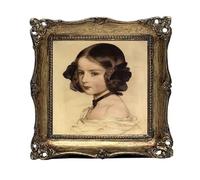 SIKOO Vintage Picture Frames - 3x3 Square, Wallet Size Set, Tiny Ornate Frames, Antique Gallery Wall Art, Tabletop & Wall Mount, Embossed Floral, Bronze Gold