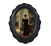 SIKOO Vintage Picture Frames 5x7 Antique Oval Picture Frame Tabletop and Wall Mount Vintage Wall Decor Black