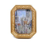 SIKOO Vintage Small Picture Frames 2.5 x 3.5 Antique Gold Wallet Size Picture Frames Ornate Mini Photo Frame Gold