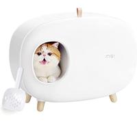 Sikoon Modern Cat Litter Box, Enclosed Design, Easy to Clean, Prevent Sand Leakage, Easy Assembly, Large Space, with Cat Litter Scoop