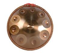 Handpan Drum, Steel Drums Sets 22 Inches 440HZ/432HZ Hand Pan Percussion Instruments with Carry Bag for Adults Professional Performance (Gold 22Inch 10Notes)