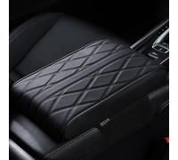 SikRea Waterproof Leather Car Armrest Center Console Cover Protector for Land Rover Discovery 5-door/Discovery Sport/Discovery 3-door Type LR LA LT LC L550 L462 L319 L318 1999-2025,Black