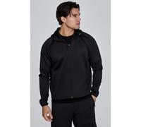 SikSilk Mens Black Full Zip Tech Hoodie Medium