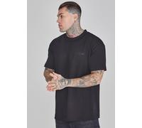 SikSilk Men's Black Oversized T-Shirt in Beige | Size: Small SikSilk Beige S