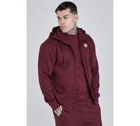 SikSilk Men's Burgundy Essentials Full Zip Hoodie | Size: Small SikSilk Burgundy S