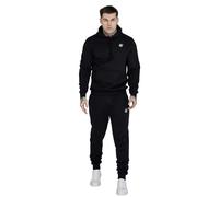 SikSilk Mens Casual Hoodie - Black - M - Black - 80% Cotton/20% Polyester