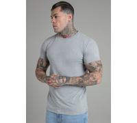 SikSilk Men's Dark Grey Marl T-Shirt | Size: Small SikSilk Grey S